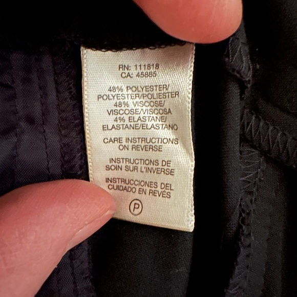 MICHAEL ⭐️ Michael Kors Dark Navy Blue dress pants, Silver Buttons. Size 2P. - Picture 6 of 6